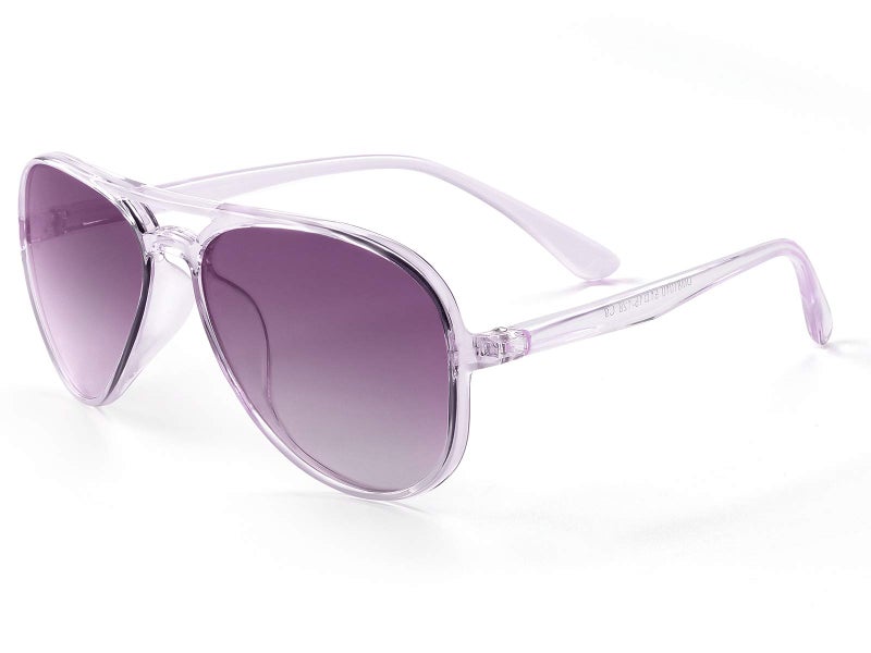 FONHCOO Kids Polarized Sunglasses for Girls Boys Aviator Toddler Sunglasses with Flexible Frame, UV400 Protection, Age 5-10 (Purple) - Image 1