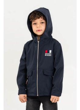 Gold Class Kidswear Hooded Zippered Embroidered Waterproof Boy Jacket  - Image 1
