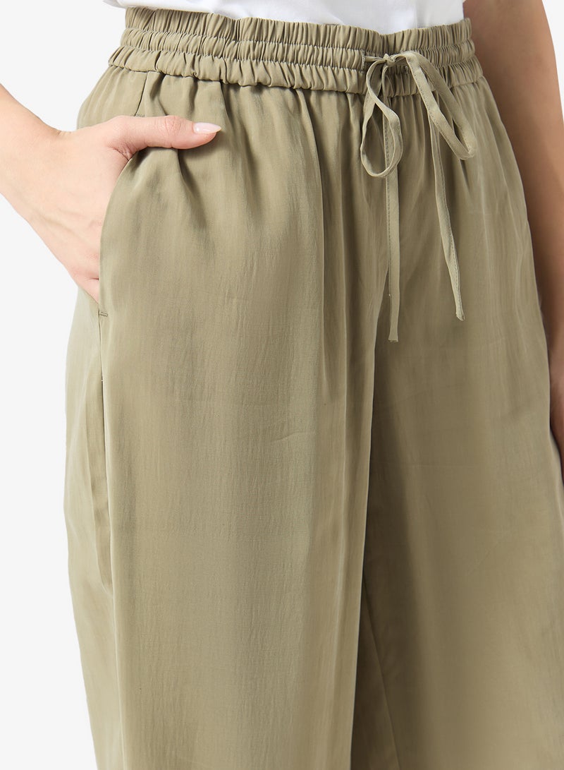 ONLY Onlibiza Life Wide Pull-Up Pants - Image 4