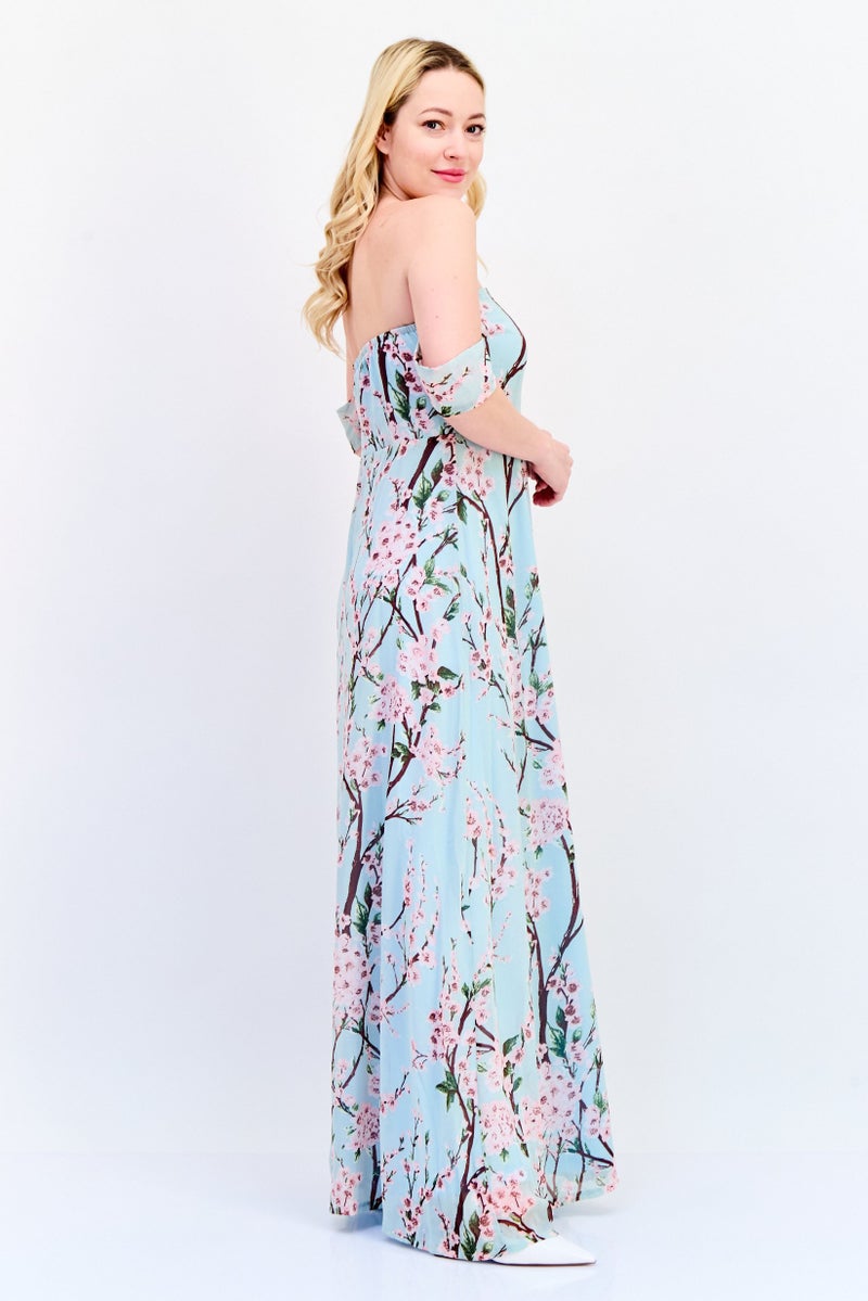 Archive Design Studio Women Floral Print Maxi Dress, Multicolor - Image 3