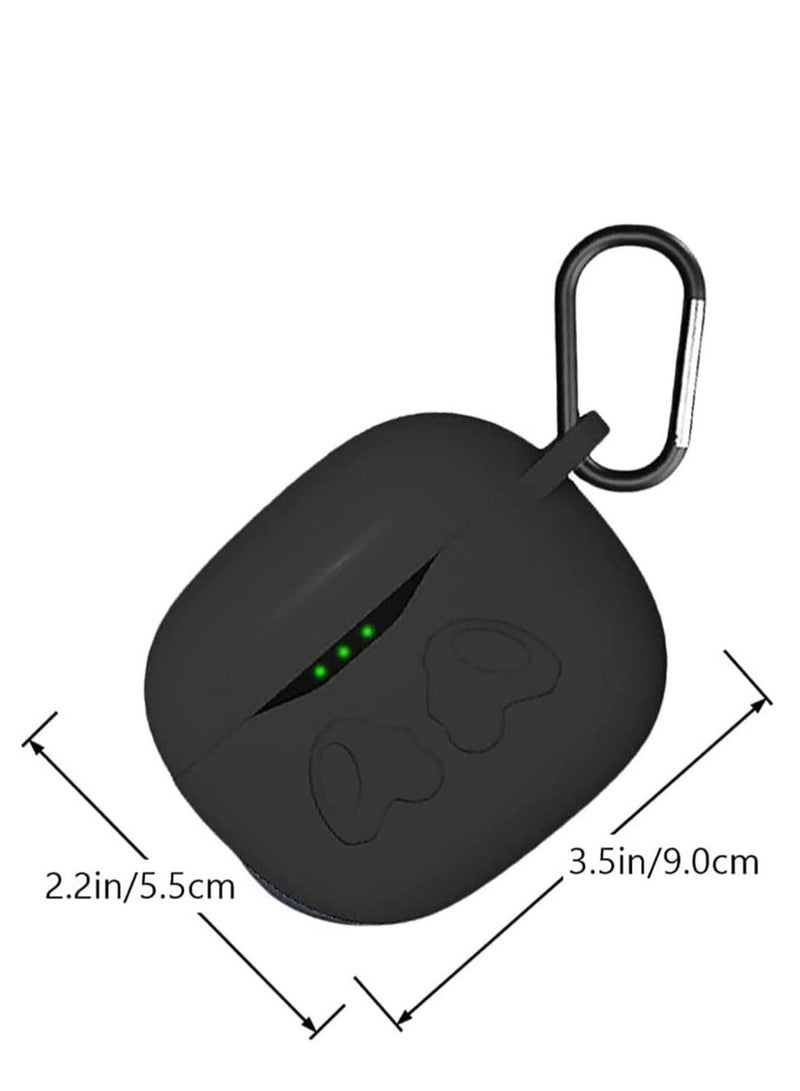 SYOSI Case Cover for JBL Tune T120TWS, Premium Soft Silicone Skin Cover ShockAbsorbing, AntiScratch Protective Case with Keychain, Bluetooth Earphone Case Front LED Visible Black earphone case  - Image 1