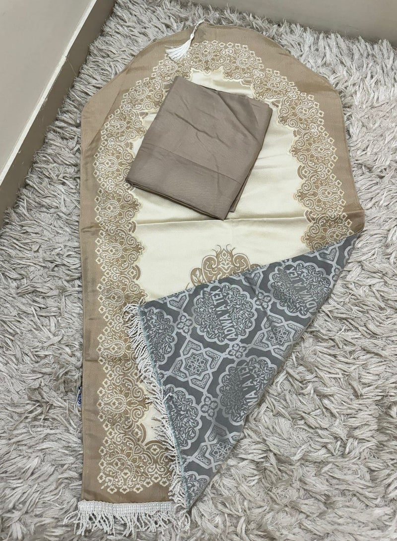 Turkish prayer rug set with soft cotton open sheet - Image 2
