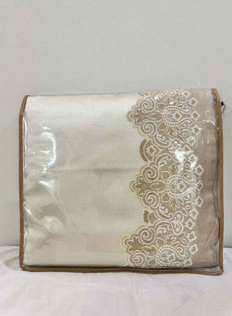 Turkish prayer rug set with soft cotton open sheet - Image 3