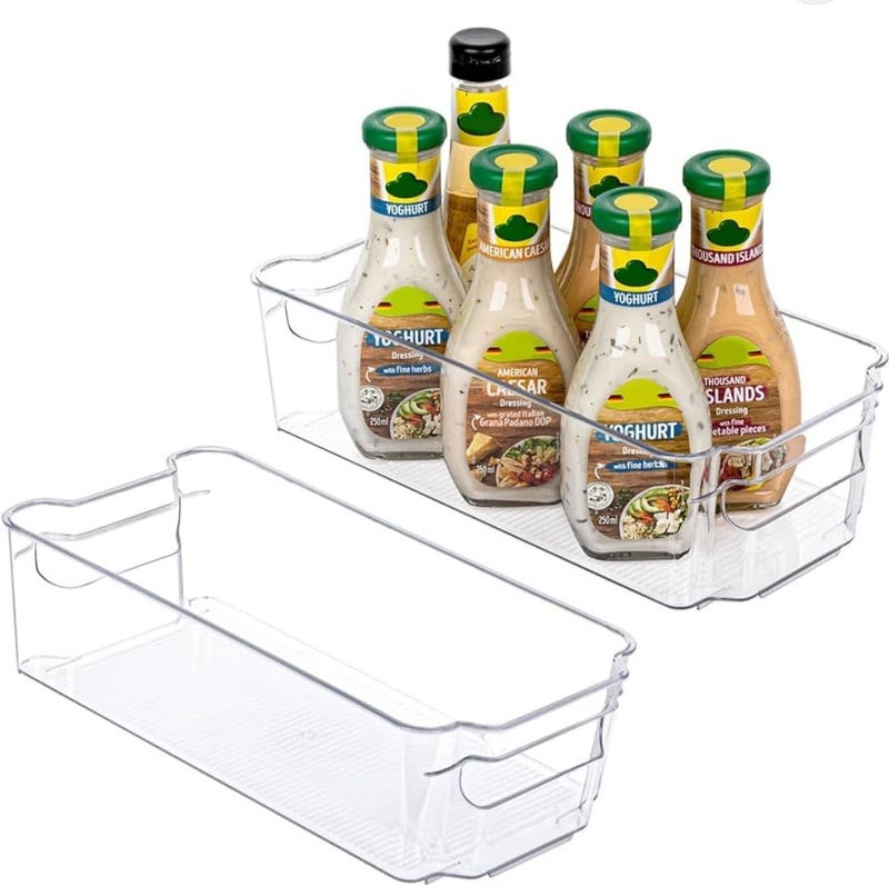 Genaric HUGO Refrigerator Organizer and Bins - 2 Pieces, Clear Acrylic