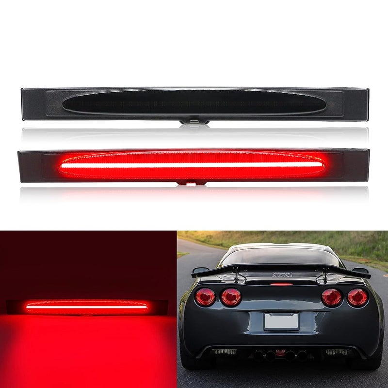 Mynoway Smoked Lens LED 3rd Third Brake Light Replacement for C6 20052013 Center High Mount Rear Cab Stop Lamp Replace OE 10440719