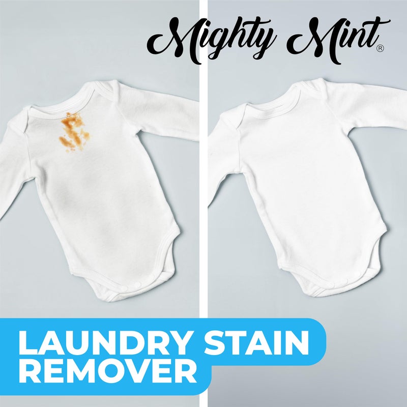 Mighty Mint Laundry Stain Remover, Parent’s Choice Spray for Stains from Food, Drink, Grease, Natural Peppermint Scent, 16oz - Image 4