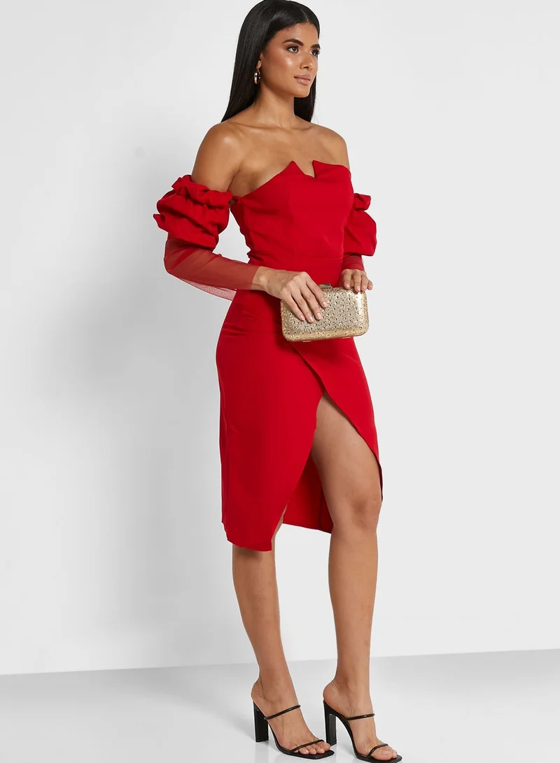 Ella Limited Edition Off Shoulder Solid Dress