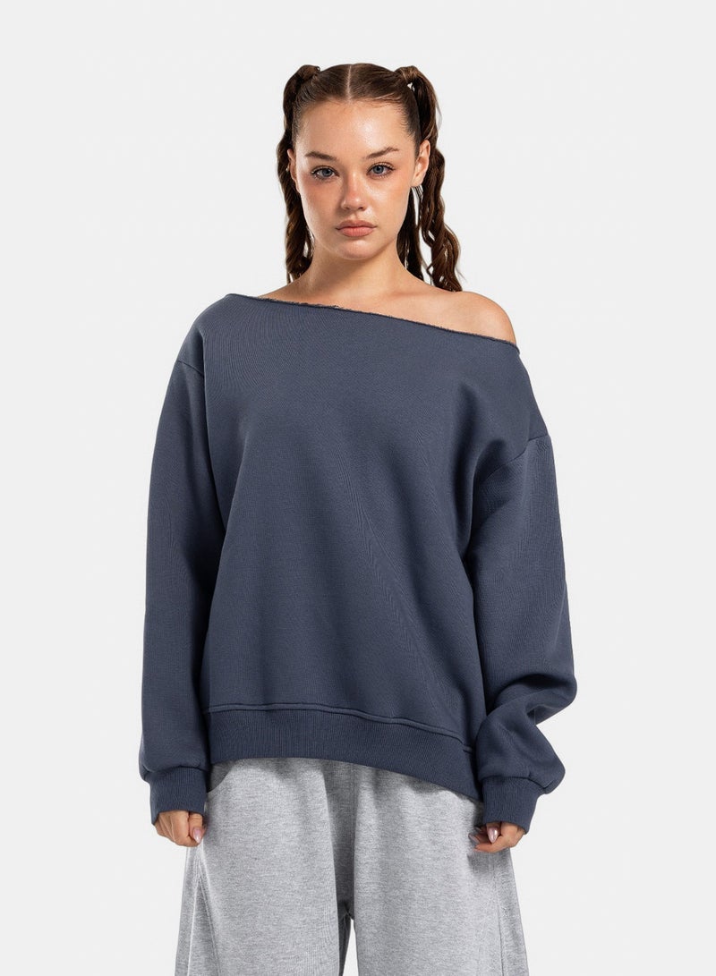 CTRL Initials Off-Shoulder Sweatshirt - Women - Image 1
