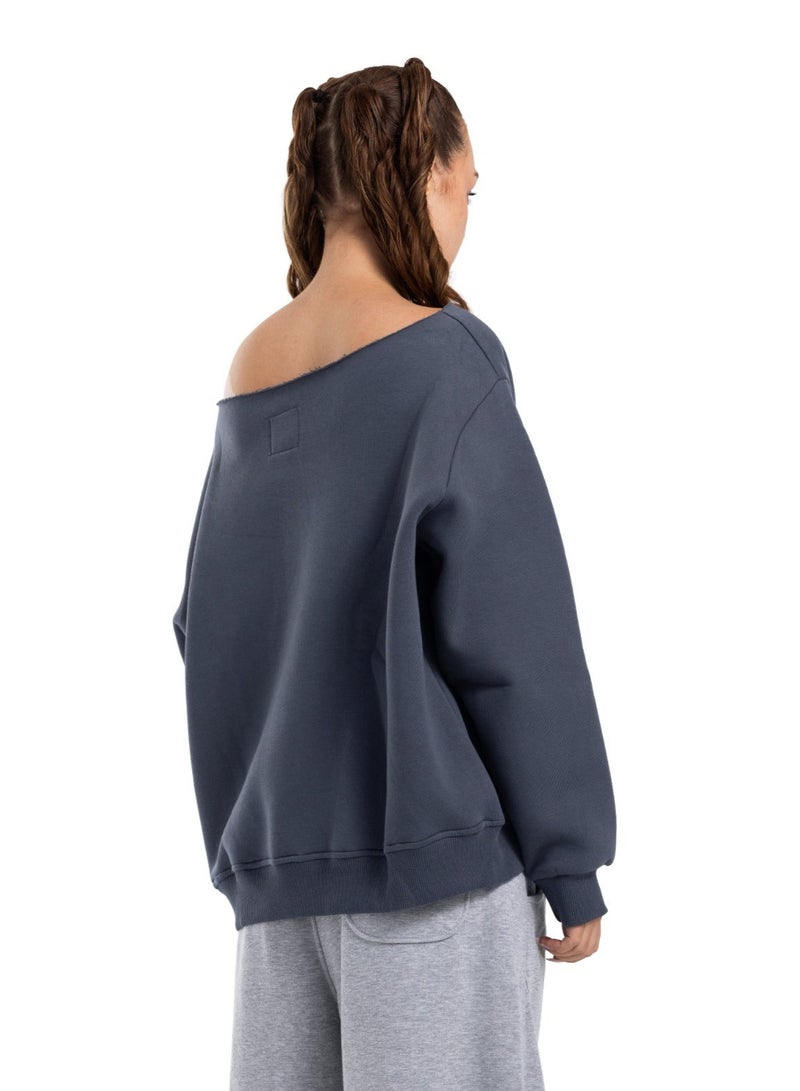 CTRL Initials Off-Shoulder Sweatshirt - Women - Image 2