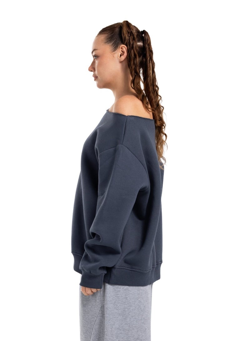 CTRL Initials Off-Shoulder Sweatshirt - Women - Image 3