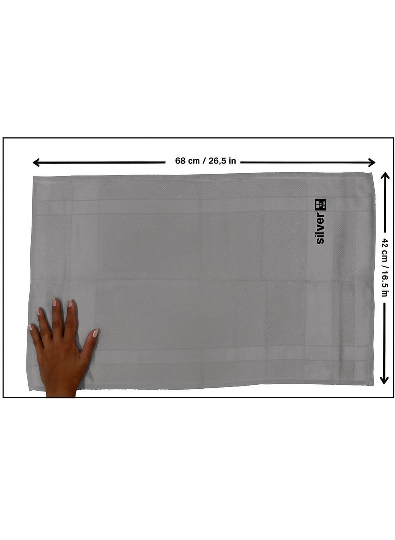 Silver Home Professional Decorative Large Microfiber Glass & Mirror Cleaning Cloths – Large 42x68 cm | Extra-thick, Tight-knit Fibers | High GSM | No Detergent Need | 3 Pack - Image 5