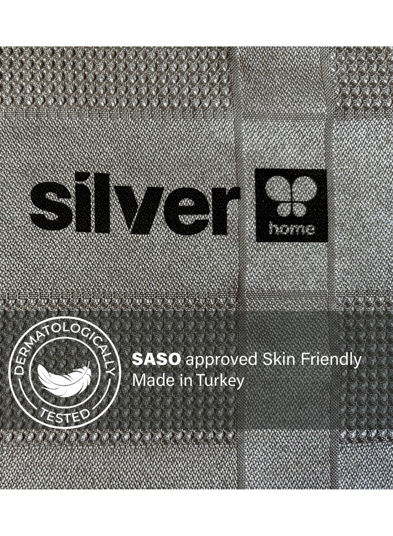 Silver Home Professional Decorative Large Microfiber Glass & Mirror Cleaning Cloths – Large 42x68 cm | Extra-thick, Tight-knit Fibers | High GSM | No Detergent Need | 3 Pack - Image 3