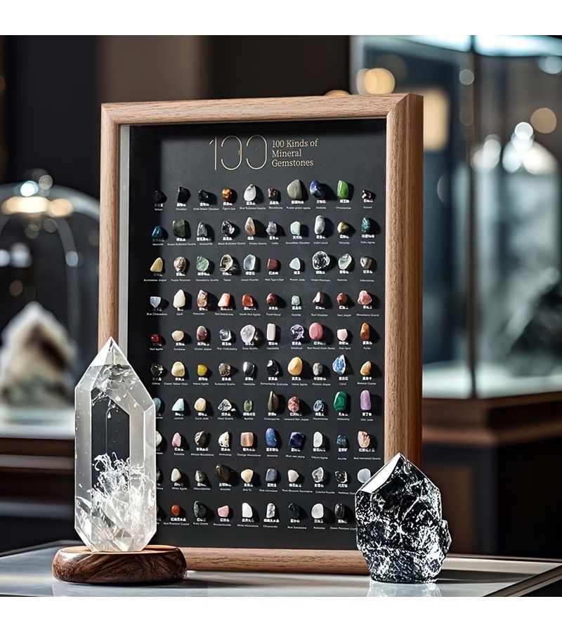 Set Of 100 Natural Black Crystal And Mineral Specimens Including Raw Crystal Beads And Gemstone Pieces Perfect For Educational Displays Holiday Home Decoration And Gifts For Geology Lovers And Rock Collectors - Image 1
