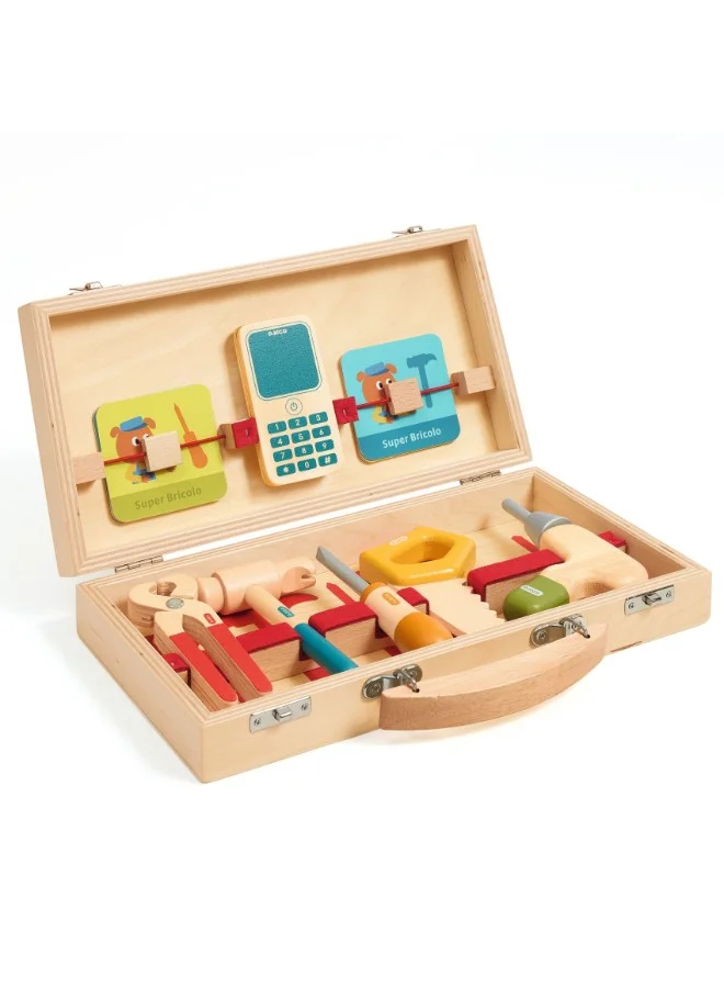 DJECO Super Bricolo Wooden Role Play Toolbox