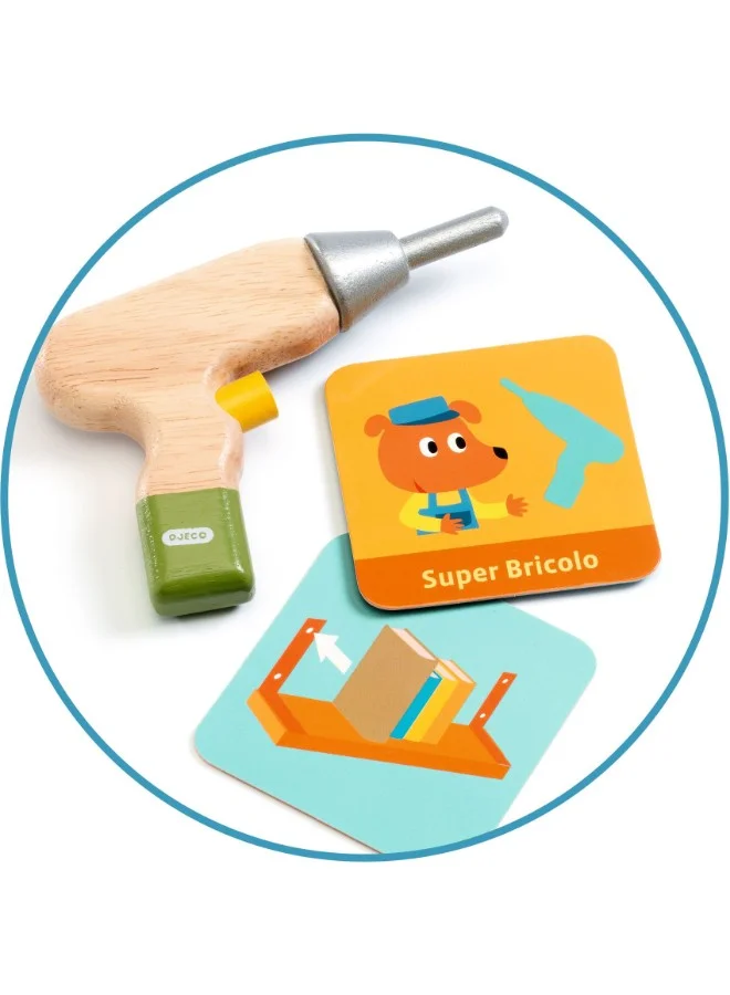 DJECO Super Bricolo Wooden Role Play Toolbox