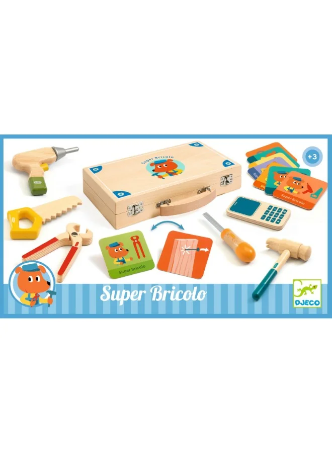 DJECO Super Bricolo Wooden Role Play Toolbox