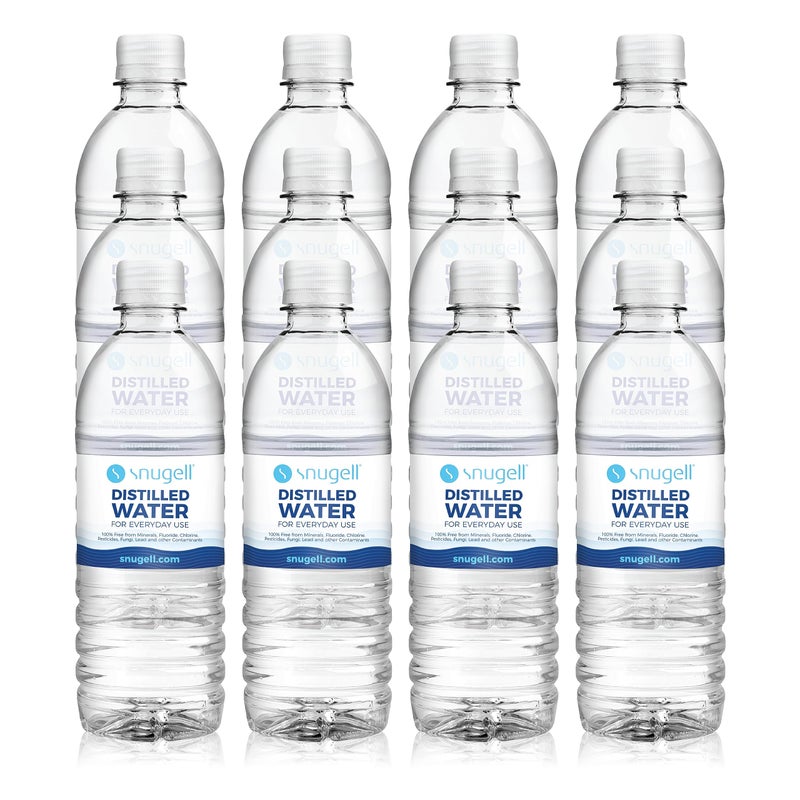 Snugell Bottled Distilled Water for Everyday Use (12-Pack, 16.9 oz Each) â€“ Ultra-Filtered, Pure, and Safe â€“ BPA-Free â€“ Everyday Use â€“ Made in USA - Image 1