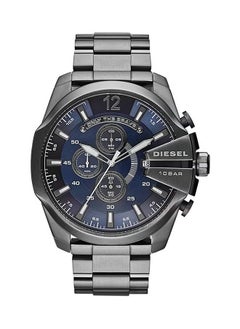 DIESEL Men's Mega Chief Round Shape Stainless Steel Chronograph Wrist Watch 51 mm - Grey - DZ4329  - Image 1