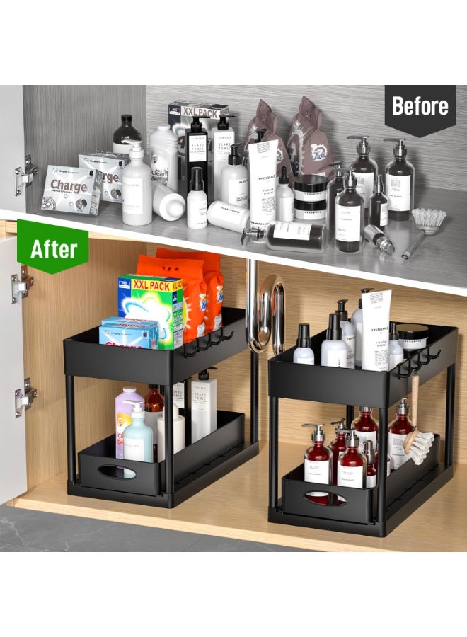 سبا لوكستيك متعددة الأغراض درج نوع التخزين التشطيب ، تحت خزان المياه التشطيب ، حمام ومطبخ التخزين ، وخزائن تحت التشطيب والتخزين ، 16.1 بوصة ، أسود - Image 2