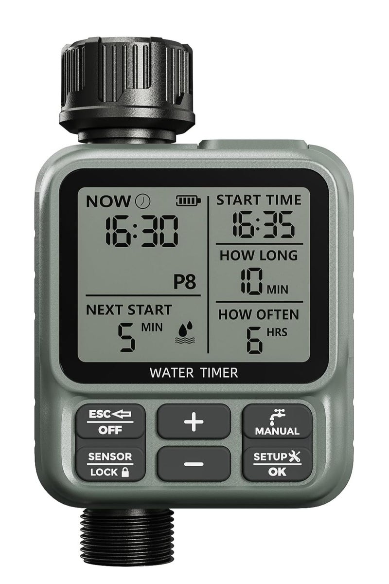 Egardenkart Egardenkart Water Timer for Garden - Multifunctional Irrigation Timer for Automatic Irrigation System | Large Screen Water Timer with Sprinkler Controller Intelligent Automatic Watering for Plants - Image 1