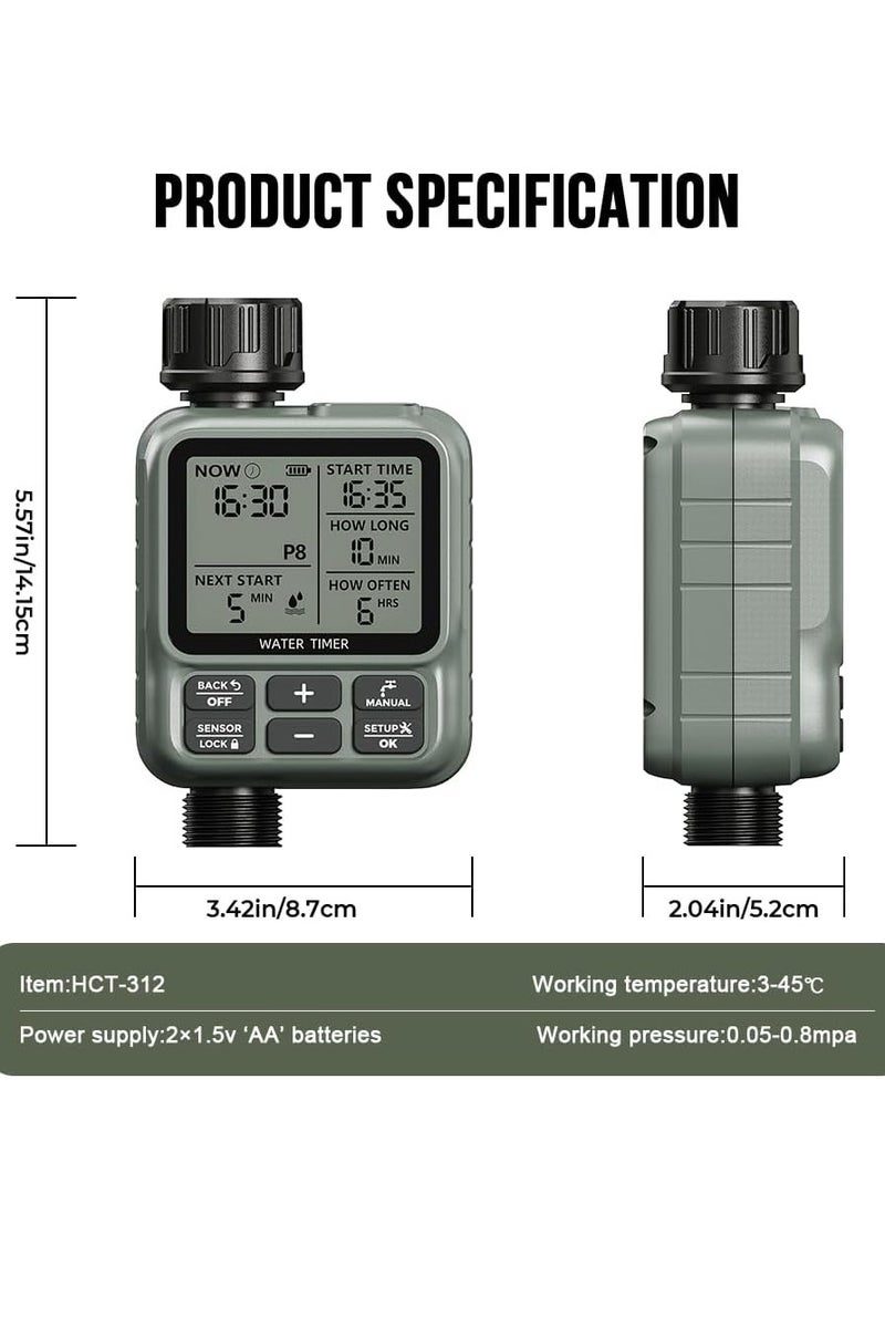 Egardenkart Egardenkart Water Timer for Garden - Multifunctional Irrigation Timer for Automatic Irrigation System | Large Screen Water Timer with Sprinkler Controller Intelligent Automatic Watering for Plants - Image 2