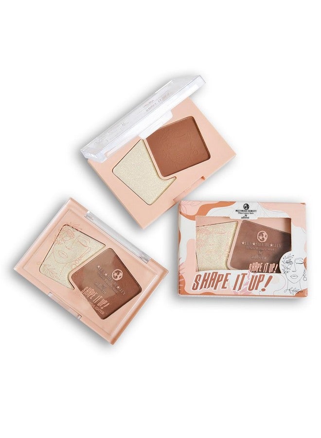adbeni Contour & Highlighter 8Gm | Shape It Up | Ultimate Guide To Contouring & Highlighting For Radiant & Sculpted Look | Matte & Shimmery Duo 100% Vegan (Shade-01) - Image 3
