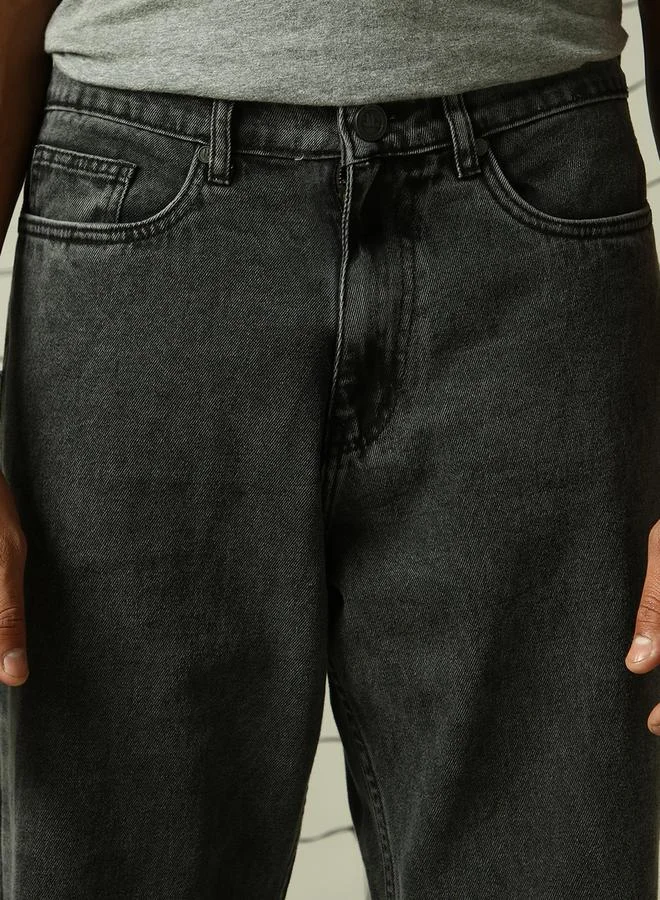 Hubberholme Mid Rise Straight Fit Jeans by Styli