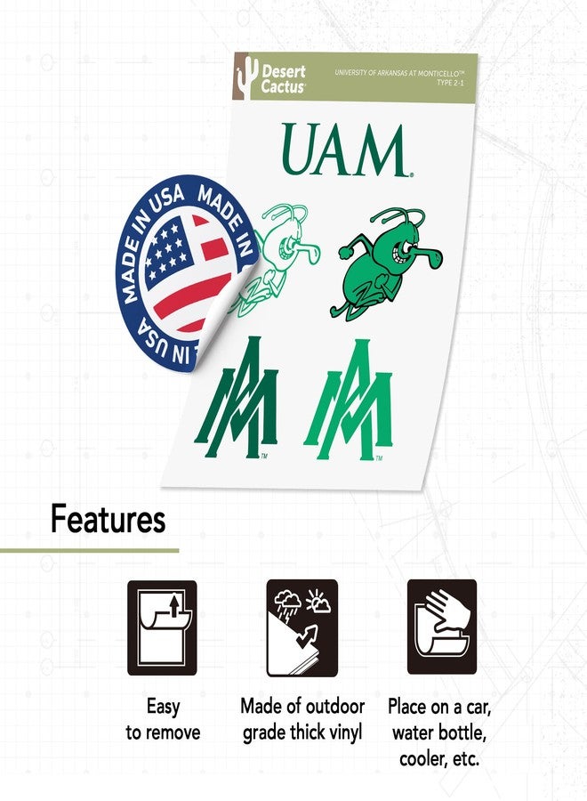 Desert Cactus University of Arkansas at Monticello Sticker Boll Weevils UAM Sticker Vinyl Decals Laptop Water Bottle Car Scrapbook (Type 2) - Image 4