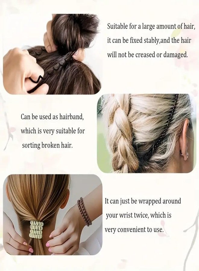 Diversa ربطات شعر مطاطية من دايفرسا، ربطات شعر سلكية متعددة الألوان، ربطات شعر مرنة حلزونية الشكل (متعددة الألوان، عبوة من 10 قطع) - Image 2