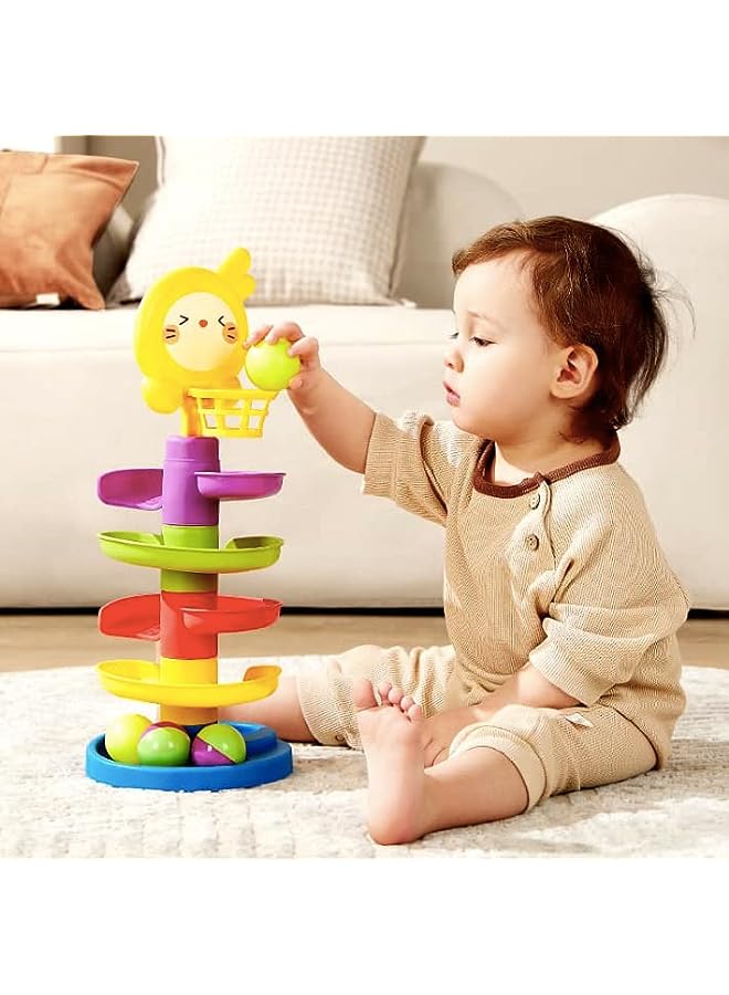 PROMASS Educational Baby Activity Ball Rolling Toy, 5 Layers, 3 Balls (Yellow Top) - Image 1