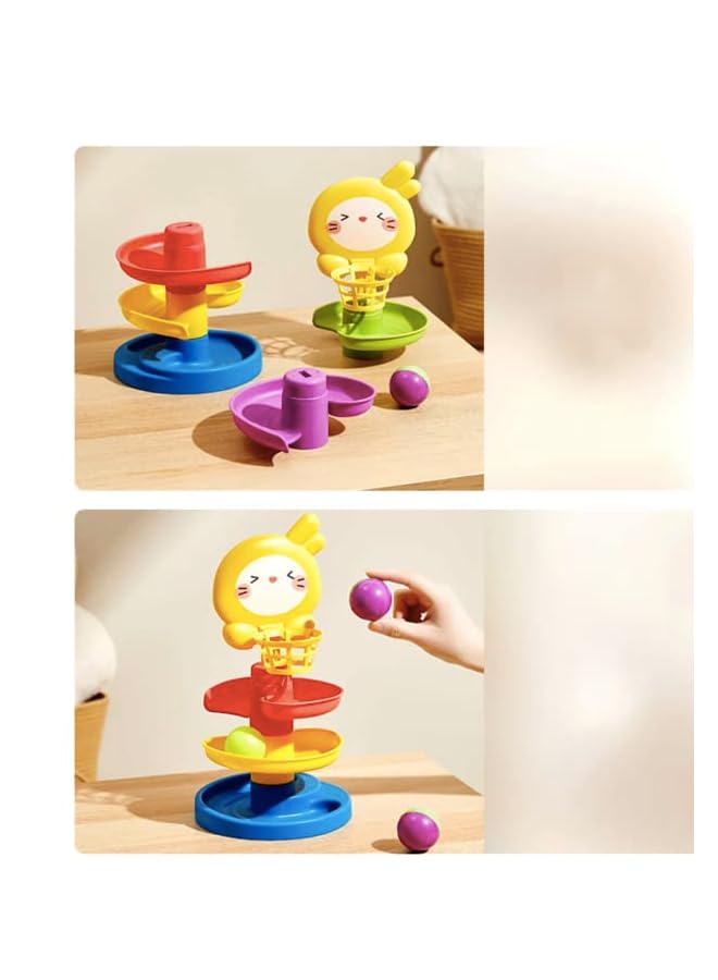 PROMASS Educational Baby Activity Ball Rolling Toy, 5 Layers, 3 Balls (Yellow Top) - Image 4