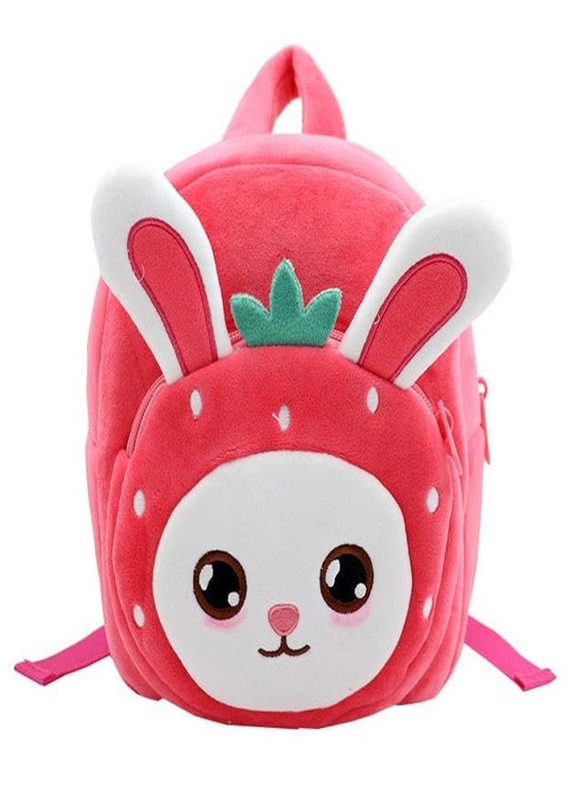 Black Hill Kids Preschool Bag for Boys and Girls, Cute Soft Plush school Animal Cartoon Mini Backpack Little kids bags for 2-5 years Baby/Boys/Girls Nursery, Preschool,Picnic (Cute pink stawberry) - Image 1