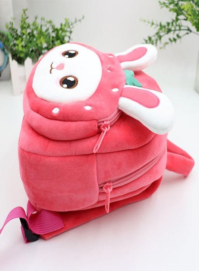 Black Hill Kids Preschool Bag for Boys and Girls, Cute Soft Plush school Animal Cartoon Mini Backpack Little kids bags for 2-5 years Baby/Boys/Girls Nursery, Preschool,Picnic (Cute pink stawberry) - Image 3
