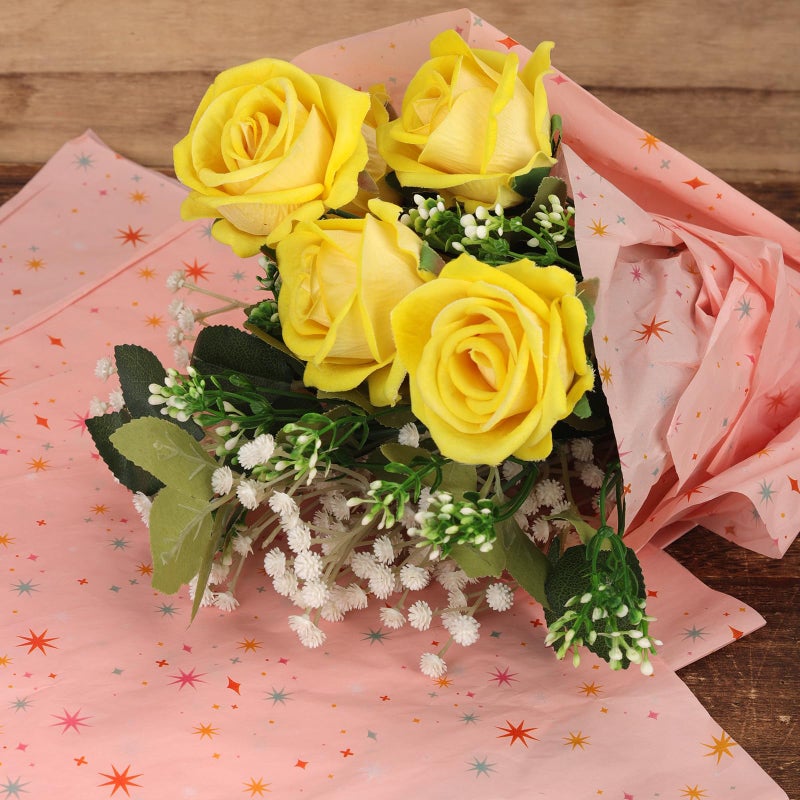 XIHIRCD 30 Sheets Star Tissue Paper, 19.68x13.78in Pink Wrapping Tissue Paper Colorful Star Pattern Decorative Gift Wrapping Paper Sheets for Christmas Wedding Birthday Party Crafts Packing - Image 5