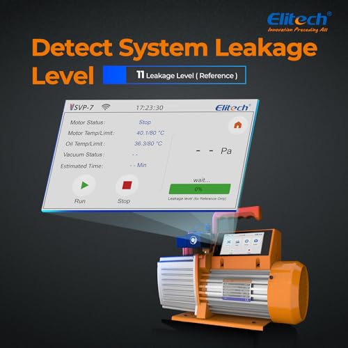 Elitech 7 CFM Vacuum Pump Intelligent HVAC Vacuum Pump 2 Stage App Control Touch Screen Detect Leakage Level, SVP-7 - Image 5