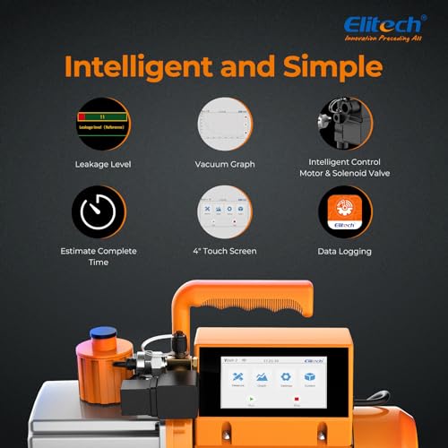 Elitech 7 CFM Vacuum Pump Intelligent HVAC Vacuum Pump 2 Stage App Control Touch Screen Detect Leakage Level, SVP-7 - Image 3