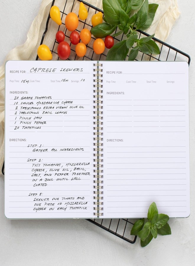 ZICOTO كتاب وصفات أنيق لأكثر من 100 وجبة شهية - دفتر واسع بحجم 8.25 × 10 بوصة لكتابة وصفاتك الخاصة - دفتر طبخ فارغ جميل لتخطيط أطباق منزلية سهلة التحضير - Image 3
