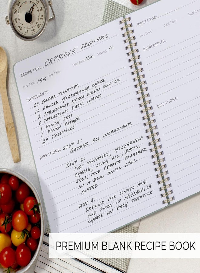 ZICOTO كتاب وصفات أنيق لأكثر من 100 وجبة شهية - دفتر واسع بحجم 8.25 × 10 بوصة لكتابة وصفاتك الخاصة - دفتر طبخ فارغ جميل لتخطيط أطباق منزلية سهلة التحضير - Image 5