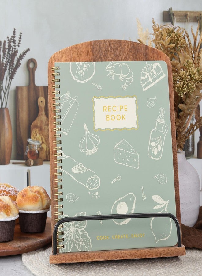 ZICOTO كتاب وصفات أنيق لأكثر من 100 وجبة شهية - دفتر واسع بحجم 8.25 × 10 بوصة لكتابة وصفاتك الخاصة - دفتر طبخ فارغ جميل لتخطيط أطباق منزلية سهلة التحضير - Image 2
