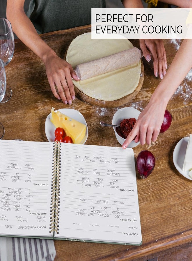 ZICOTO كتاب وصفات أنيق لأكثر من 100 وجبة شهية - دفتر واسع بحجم 8.25 × 10 بوصة لكتابة وصفاتك الخاصة - دفتر طبخ فارغ جميل لتخطيط أطباق منزلية سهلة التحضير - Image 4