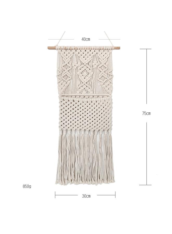Bluejw Hand-woven Tapestry Net Pocket Home Decoration Pendant Wall Decoration Bohemian Wall Decoration Storage Bag  - Image 1