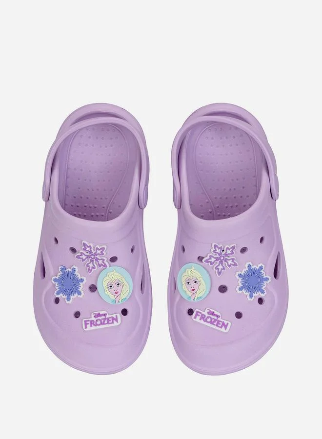 Comic Kicks by UrbanHaul Comic Kicks by UrbanHaul Frozen Applique Details Clogs with Backstrap