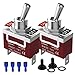 Malictele Waterproof Toggle Switch Malictele SPST 2Pin ONOff Marine 12V DC 30A125VAC 20A Heavy Duty Toggle Switch with Waterproof Cap Terminals for Vehicles and Boats2 Pack - Image 2