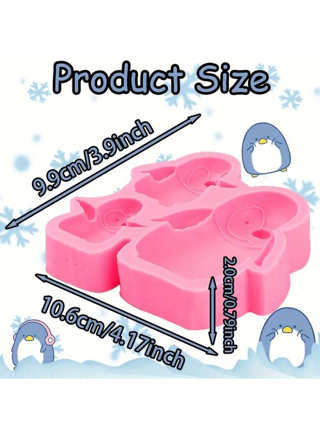 Pink Large Penguin Silicone Mold For Cake Decorating Cupcakes Chocolates Muffins Crafts Halloween Easter Valentine Thanksgiving Almond Jelly Epoxy Resin Polymer Clay Bpa Free - Image 3