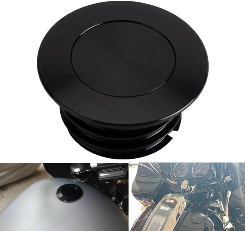 FVMOTO CNC Pop-up Flush Mount Vented Low-Profile Gas Oil Tank Fuel Cap for Harley Models - Image 1