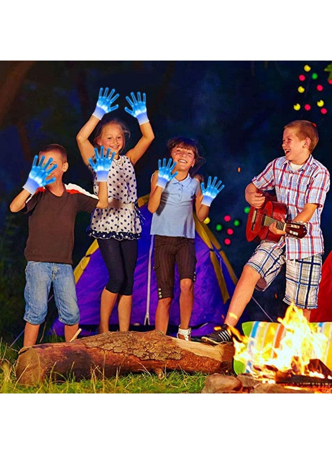 UWEIDOIT قفازات UWEIDOIT LED، قفازات بأضواء فلاش للأصابع، 3 ألوان 10 أوضاع قفازات مضيئة ملونة لعيد الميلاد، ملابس للحفلات، هدايا للأولاد والبنات - Image 3