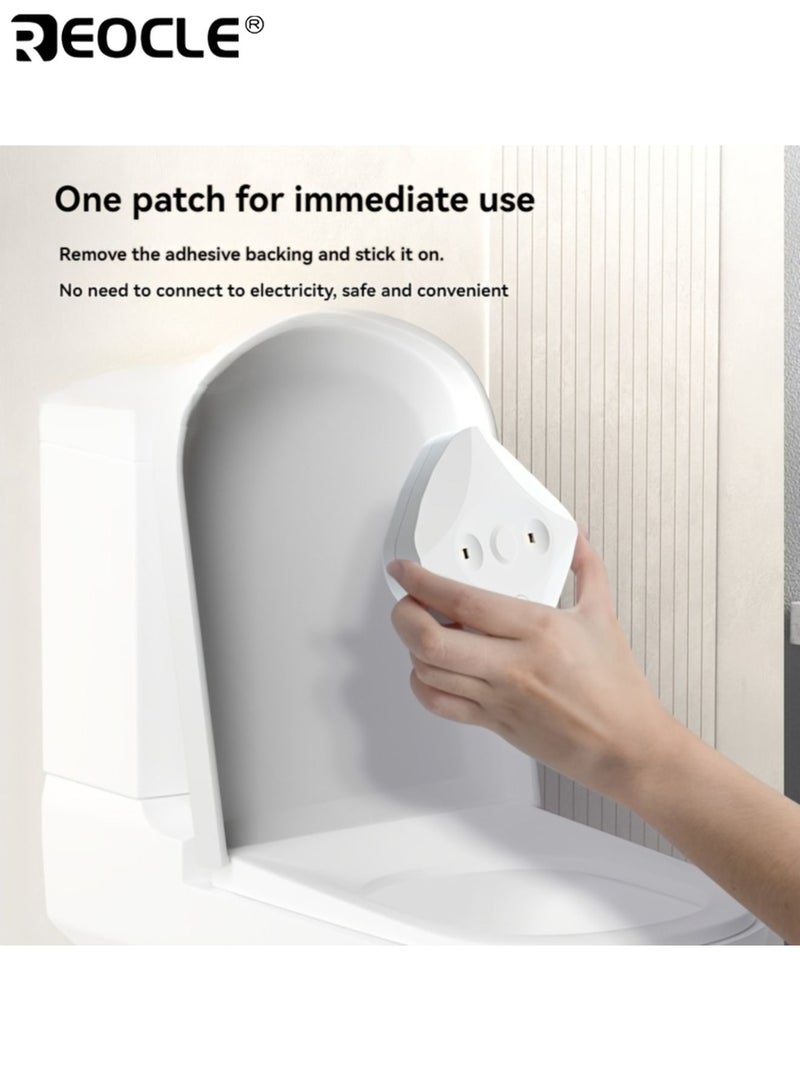 REOCLE Smart Toilet Cleaner with UVC Light and USB Charging Design Multifunctional Purifier System with Double-Sided Tape for Home Bathroom Travel Use - Image 5