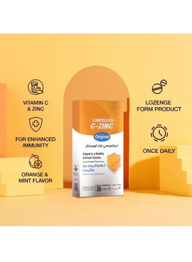 Limitless C-Zinc - Immune Support  30 Lozenges - Image 2