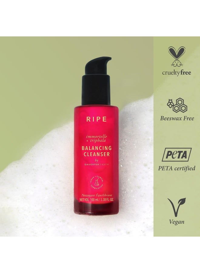 Ripe Immortelle + Triphala Balancing Cleanser | Collagen Supporting Face Wash with Hormonal Skin Saviours | Helps in Skin Hydration & Rejuvenation | Keeps your Skin Calm | 100 ml by Daughter Earth - Image 5