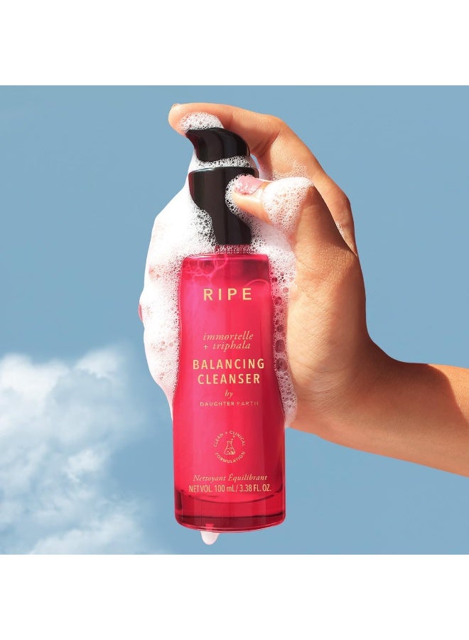 Ripe Immortelle + Triphala Balancing Cleanser | Collagen Supporting Face Wash with Hormonal Skin Saviours | Helps in Skin Hydration & Rejuvenation | Keeps your Skin Calm | 100 ml by Daughter Earth - Image 3